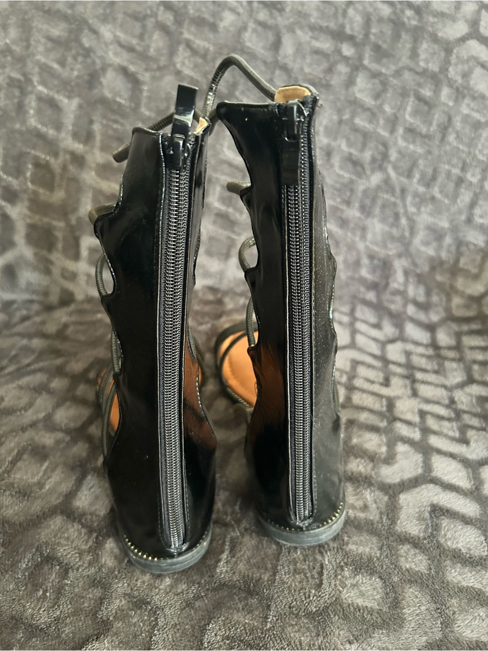 Forever 21 Black Strappy Gladiator Sandals - Picture 4 of 6